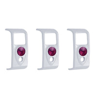 Rocker Switch Cover With Amber Crystal For 2006+ Kenworth (Card Of 3)