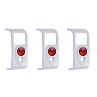 Rocker Switch Cover With Amber Crystal For 2006+ Kenworth (Card Of 3)