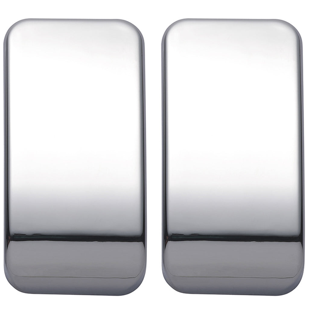 Chrome Plastic Blank Switch Covers For Kenworth T680, T880, W990 (Card Of 2)