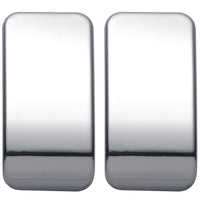 Chrome Plastic Blank Switch Covers For Kenworth T680, T880, W990 (Card Of 2)