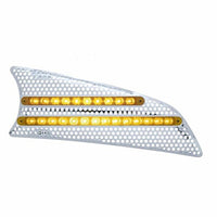 2007+ Kenworth T660 LED Air Intake (Driver or Passenger Side) - Amber or Red LEDs (Amber, Red or Clear Lens)