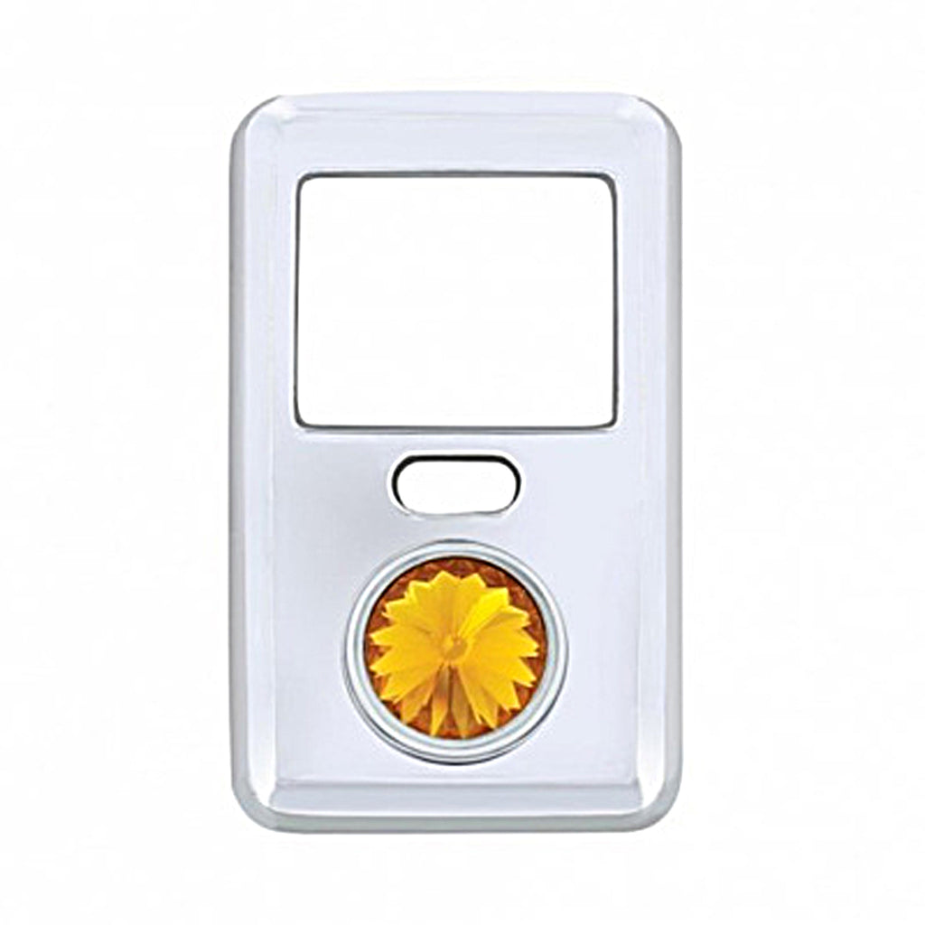 Rocker Switch Cover With Crystal For 1998-2018 Volvo VNL (Amber, Blue, Clear, Green, Purple or Red Crystal)