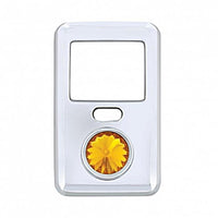 Rocker Switch Cover With Crystal For 1998-2018 Volvo VNL (Amber, Blue, Clear, Green, Purple or Red Crystal)