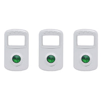 Rocker Switch Cover For Kenworth/Peterbilt - Indented, Blue, Clear, Green, Purple or Red Crystal (Card of 3)