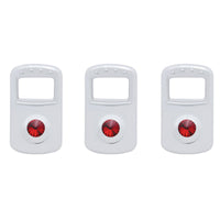 Rocker Switch Cover For Kenworth/Peterbilt - Indented, Blue, Clear, Green, Purple or Red Crystal (Card of 3)