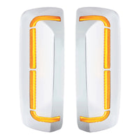 59 LED Chrome Mirror Cover With Sequential LED For 2012-2024 Volvo VNL - Driver or Passenger Side