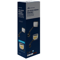 Chrome Hood Mirror Assembly W/ Sequential LED Turn Signal For 2013-2021 Kenworth T680 & Peterbilt 579 (Driver or Passenger Side)