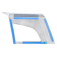 ABS Satin Silver Bumper Fog Light Hole Cover For 2018-2024 Volvo VNL - Driver or Passenger Side