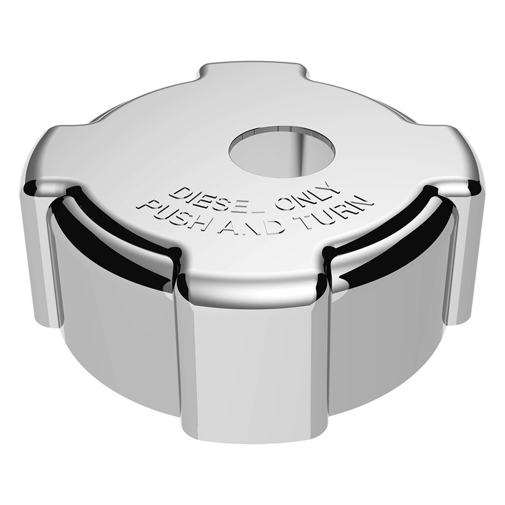 United Pacific - Chrome Plastic Fuel Cap Cover For Freightliner - Locking