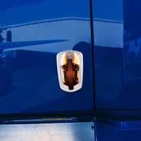 6 LED Chrome Door Handle Cover For 2018-2025 Freightliner Cascadia - Driver or Passenger Side (Amber, Blue, Green, Red or White LEDs)