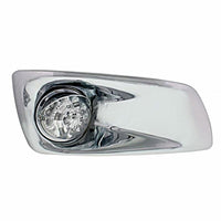 Fog Light Cover With Amber LED Reflector Watermelon Light & Visor For 2007-17 KW T660 - Clear Lens (Driver or Passenger Side)