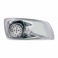 Fog Light Cover With Amber LED Hi/Lo Clear Style Reflector Light & Visor For 2007-17 KW T660 - Clear Lens (Driver or Passenger Side)