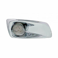 Fog Light Cover With 19 LED Beehive Light For 2007-2017 KW T660 - Amber LEDs (Clear Lens)