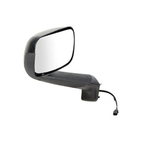 Black Hood Mirror With Heated Lens For 2018-2025 Freightliner Cascadia (Driver or Passenger Side)