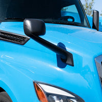 Black Hood Mirror With Heated Lens For 2018-2025 Freightliner Cascadia (Driver or Passenger Side)