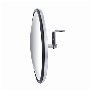 7-1/2" 430 Stainless Steel 320R Convex Mirror - Centered or Offset Mounting Stud