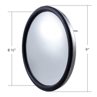 United Pacific - 8-1/2" Chrome 320R Convex Mirror - Centered or Offset Mounting Stud