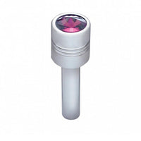 Chrome Door Lock Knob with 9/16" Crystals - 2-Pack (Multiple Colors)