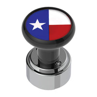 Thread-On Gearshift Knob With 9/10 Speed Adapter (USA, Texas, Mexico Flag) - Black