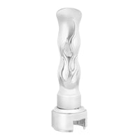Thread-On Flame Gearshift Knob With Adapter For Eaton Fuller 13/15/18 Speed - Chrome