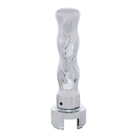 Thread-On Flame Gearshift Knob With Adapter For Eaton Fuller 13/15/18 Speed - Chrome