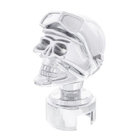 United Pacific - Skull Biker Gearshift Knob With 13/15/18 Speed Adapter (Chrome or Black)