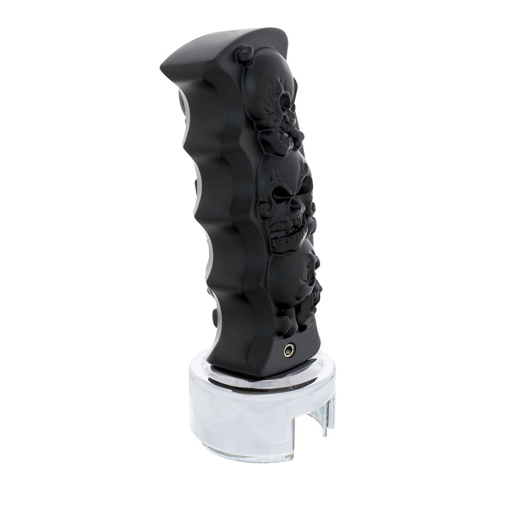 United Pacific - Skulls Pistol Grip Gearshift Knob With 13/15/18 Speed Adapter - Black