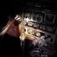 Brooklyn Style Spike Gearshift Knob With LED 13/15/18 Speed Adapter (Chrome) - Blue, Red, White or Amber LEDs