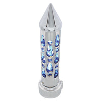 Brooklyn Style Spike Gearshift Knob With LED 9/10 Speed Adapter (Chrome) - Amber, Red, Blue or White