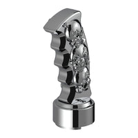 Thread-On Skulls Pistol Grip Gearshift Knob With Chrome 9/10 Speed Adapter (Chrome, Indigo Blue or Candy Red)