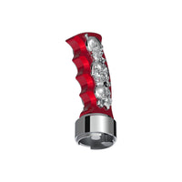 Thread-On Skulls Pistol Grip Gearshift Knob With Chrome 9/10 Speed Adapter (Chrome, Indigo Blue or Candy Red)