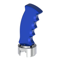 Thread-On Pistol Grip Gearshift Knob With Chrome 13/15/18 Speed Adapter (Chrome, Indigo Blue, or Candy Red)