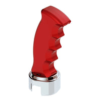 Thread-On Pistol Grip Gearshift Knob With Chrome 13/15/18 Speed Adapter (Chrome, Indigo Blue, or Candy Red)