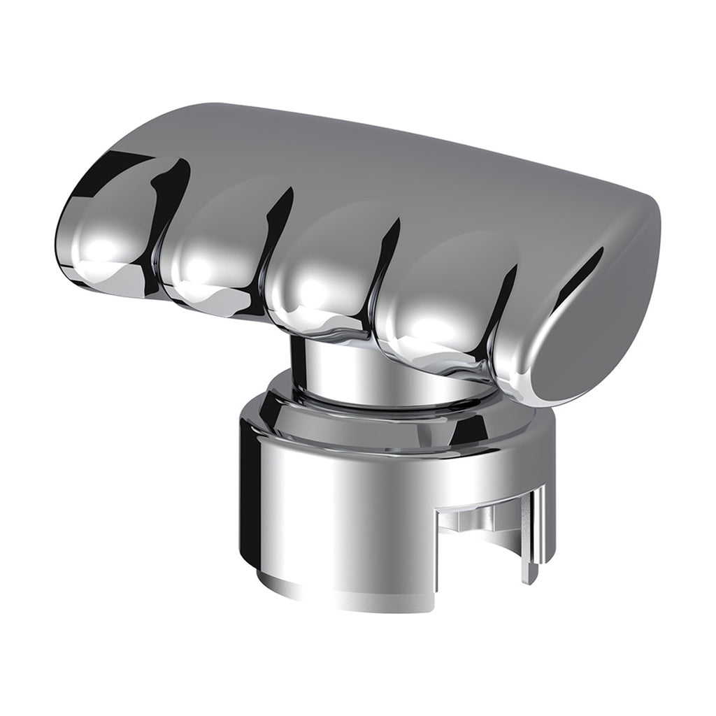 Thread-On T-Shape Gearshift Knob With Chrome 13/15/18 Speed Adapter (Chrome, Indigo Blue or Candy Red)