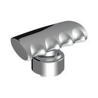 Thread-On T-Shape Gearshift Knob With Chrome 13/15/18 Speed Adapter (Chrome, Indigo Blue or Candy Red)