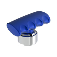 Thread-On T-Shape Gearshift Knob With Chrome 13/15/18 Speed Adapter (Chrome, Indigo Blue or Candy Red)