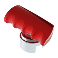 Thread-On T-Shape Gearshift Knob With Chrome 13/15/18 Speed Adapter (Chrome, Indigo Blue or Candy Red)