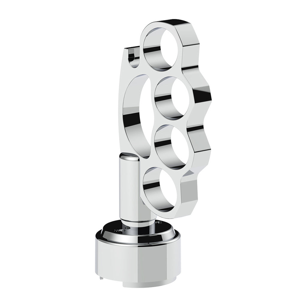 Thread-On Knuckle Gearshift Knob With Chrome 9/10 Speed Adapter (Chrome)