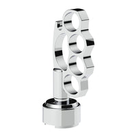 Thread-On Knuckle Gearshift Knob With Chrome 9/10 Speed Adapter (Chrome)