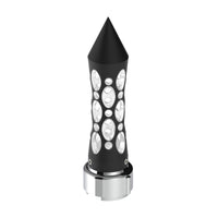 Thread-On Daytona Style Spike Gearshift Knob With LED 9/10 Speed Adapter - Amber, Red, Blue or White LEDs (Black)