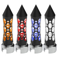 Thread-On Daytona Style Spike Gearshift Knob With LED 13/15/18 Speed Adapter - Amber, Red, Blue or White LEDs (Black)