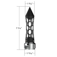 Thread-On Daytona Style Spike Gearshift Knob With LED 13/15/18 Speed Adapter - Amber, Red, Blue or White LEDs (Black)