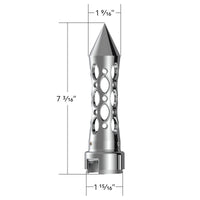 Thread-On Daytona Style Spike Gearshift Knob With LED 13/15/18 Speed Adapter - Amber, Red, Blue or White LEDs (Chrome)