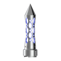 Thread-On Daytona Style Spike Gearshift Knob With LED 9/10 Speed Adapter - Amber, Red, Blue or White LEDs (Chrome)