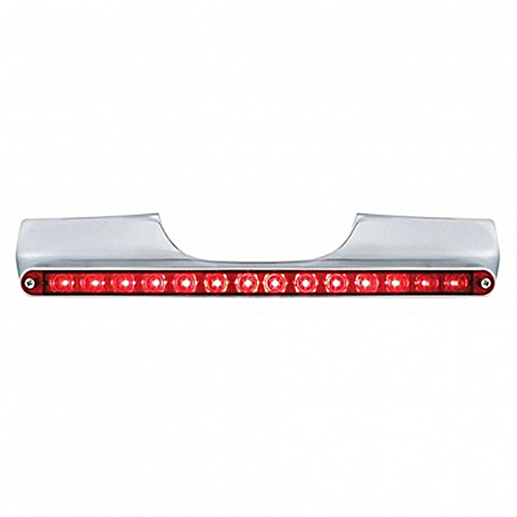 Motorcycle Rear Signal Light Bar With 14 LED 12" Light Bar - Red LEDs (Red, Clear or Chrome Lens)