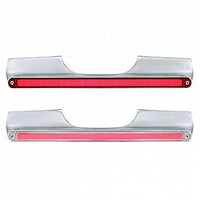 Motorcycle Rear Signal Light Bar With 24 LED 12" GloLight Bar - Red LEDs (Red or Clear Lens)