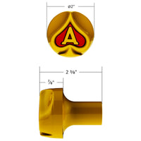 Ace Of Spades Air Valve Knob w Colored Inlays (Various Colors)