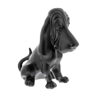 United Pacific - Die-Cast Bassett Hound Hood Ornament (Matte Black)