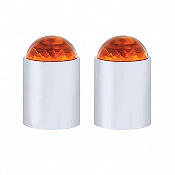 United Pacific Stainless Bumper Guide Kit With Dome Lens Top Amber