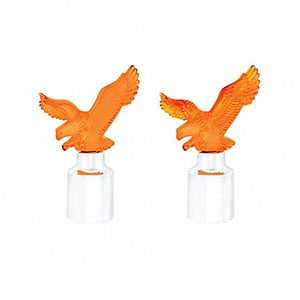 United Pacific - Eagle Bumper Guide Top With Chrome Base - Amber, Purple or Red (2-Pack)